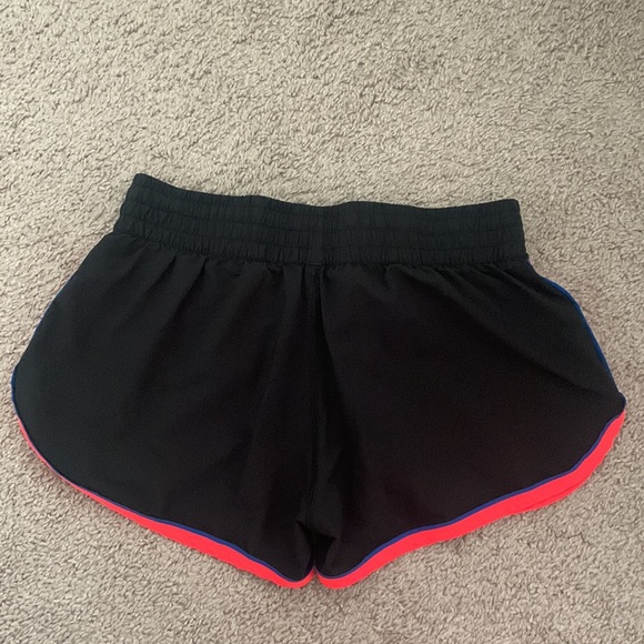 Black Under Armor Shorts with Neon Coral Trim - Picture 4 of 4